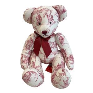 Target Valentines Toile Bear Plush 12"